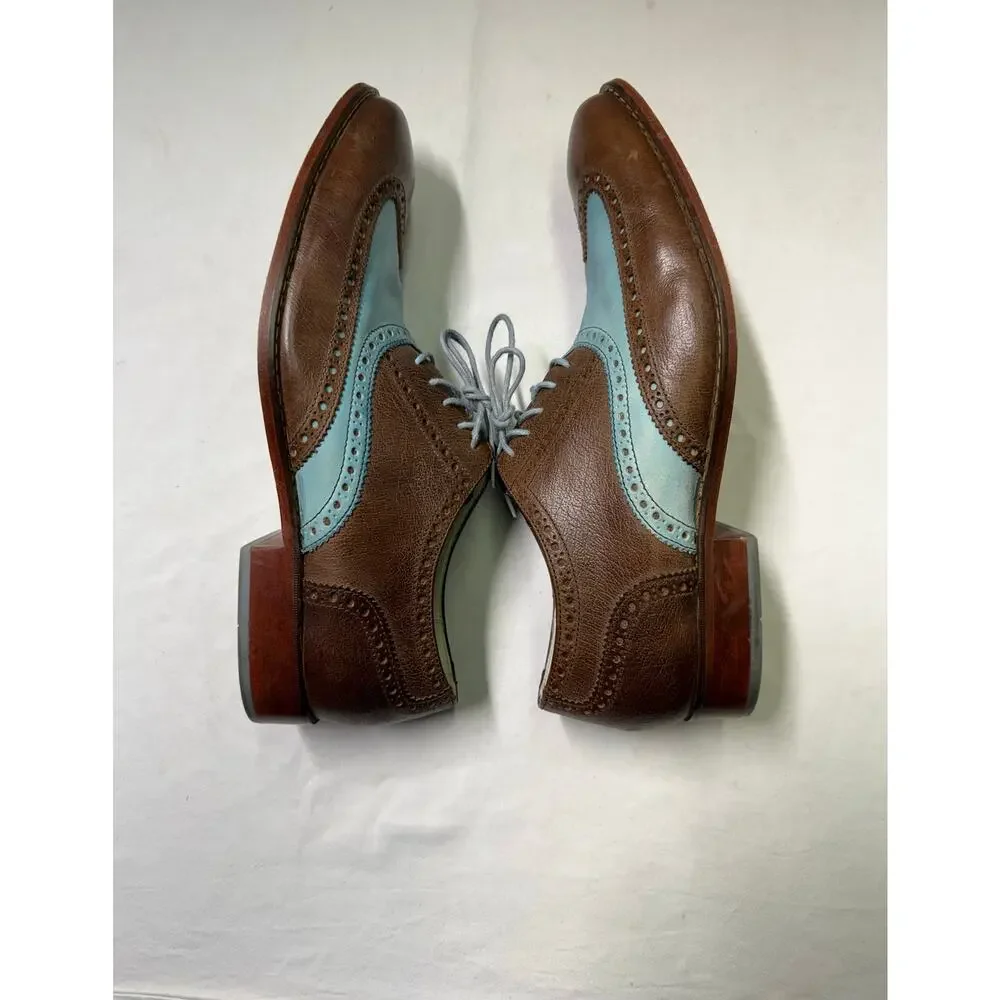 Cole Haan colton Nike Air patina green leather coffee brown size 12-M  C10033